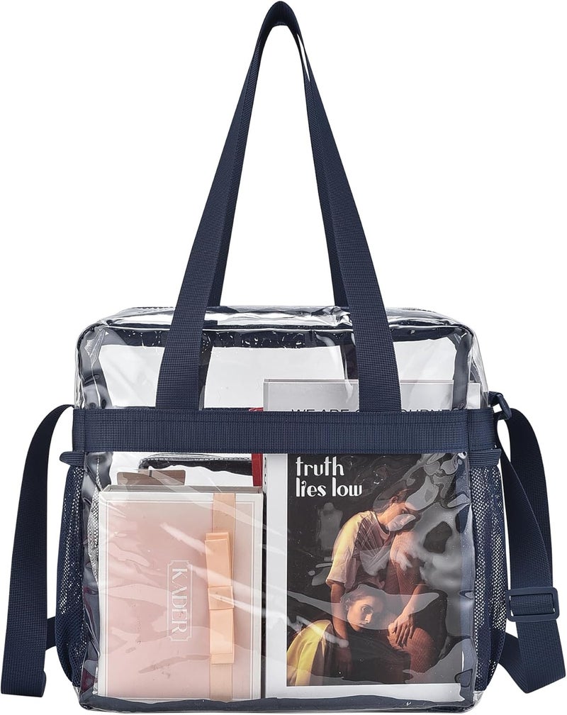 Busiuw Clear Bag for Stadium Events 12x12x6, Clear Bag Clear Tote Bag with Reinforced Straps for Sporting Events Travel - Image 3